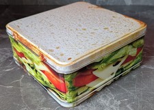 Sandwich lunch box metal tin - box,