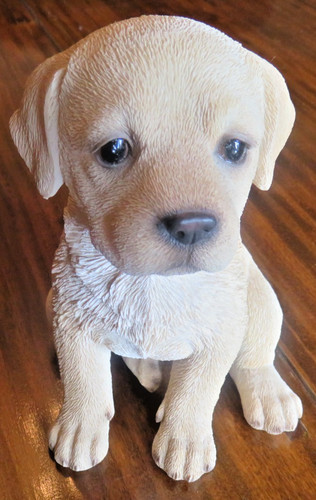 Resin golden labrador puppy - golden,