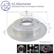 Fits Peugeot 406 1995-2004 AZ Rear Brake Disc #1 E169124 4246T6 4246L7 4246T7