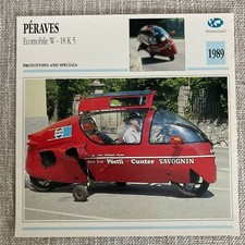 Peraves Ecomobile W 18 K 5 1989 Switzerland Edito Service Atlas Motorcycle Card