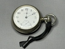 Elgin H.H. Taylor 1891 Railroad Grade 33, 18S Antique Pocket Watch W/Silver Case
