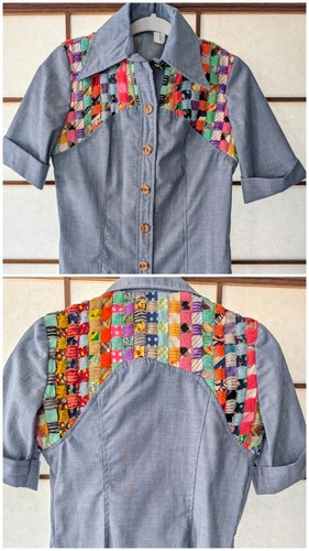 Vintage 1970s chambray denim - vintage,