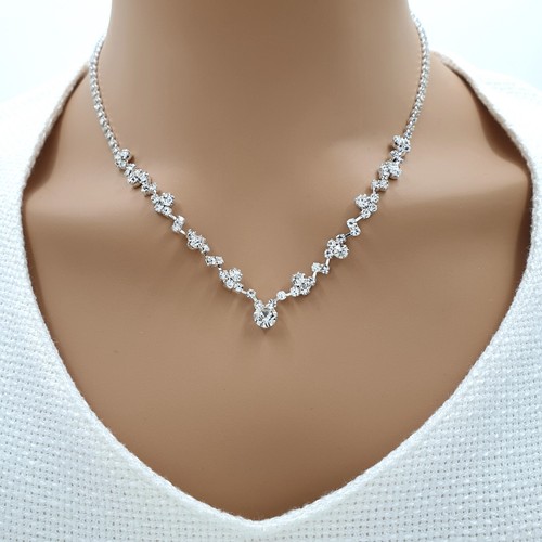 Silver crystal bridal wedding - crystal,