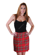 Ladies Tartan Pleated Wrap