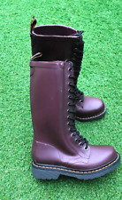 Dr. Martens Shower 14 Eye rubber waterproof boots, size 4 UK / 37 EU Purple