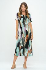 Travel Knit Dress, long A-Line
