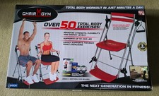 EMSON Chair Gym with Twister Seat Red, Portable Folding, Home Workout Machine