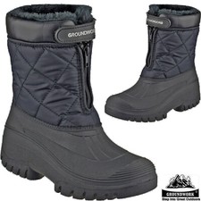 Ladies Groundwork Mid Calf Warm Lined Thermal Winter Mucker Boots Wellingtons