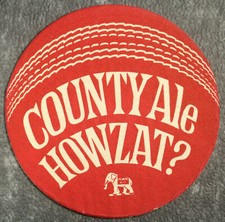 Rare Vintage County Ale Howzat - Cricket Surrey CCC Mat Coaster Beer Breweriana