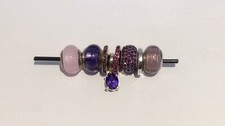 Genuine Lovelinks 8 Charm Pink/purple Drop Set