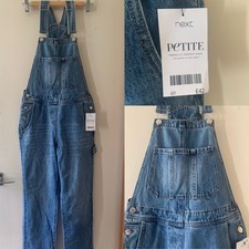 New Next Blue Denim Dungarees