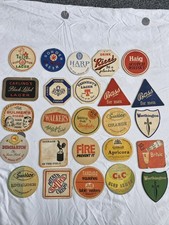 1950s/60s Vintage Beermats/coasters X 25 Previously Pinned In A Bar