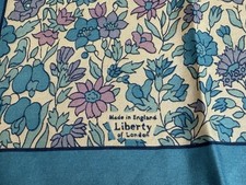 Vintage LIBERTY OF LONDON Scarf 100% Silk Square Flowers Floral Print (Flawed)