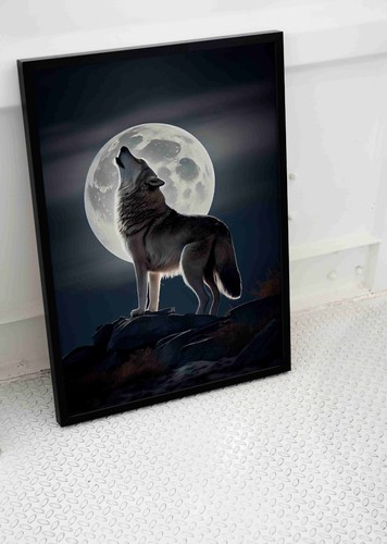Wild wolf poster moon night - wild,