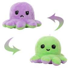 Reversible Octopus Plush Double ⭐Sided Flip Kids Keychain Cute Soft Stuffed Toy