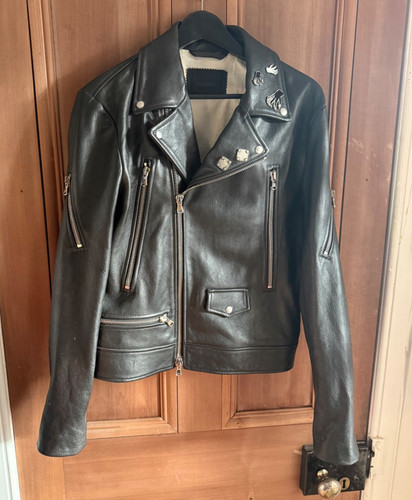Diesel leather bikers jacket - leather,