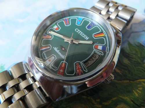 Citizen green flag dial 35mm - citizen,