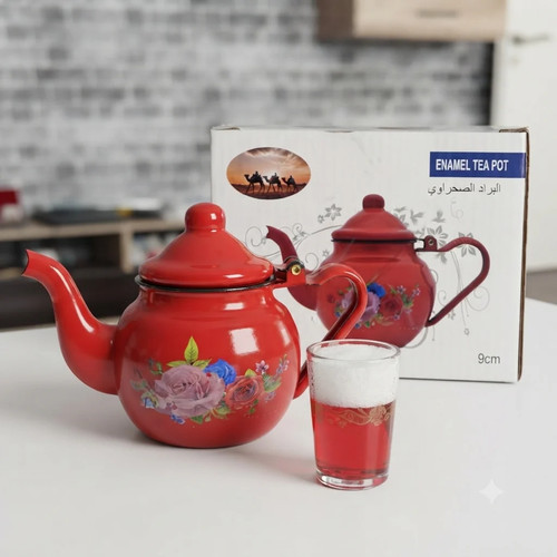 Moroccan enamel sahraoui tea - moroccan,