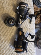 2 x DAIWA HARRIER AUTO CAST 1655 MATCH REEL + 1 SPARE SPOOL + CASE