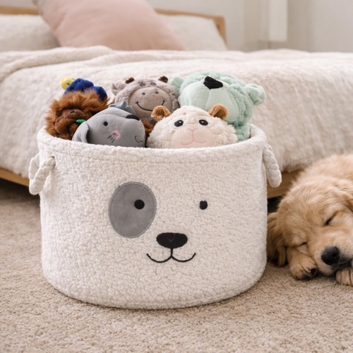 Dog puppy toy box white - dog,