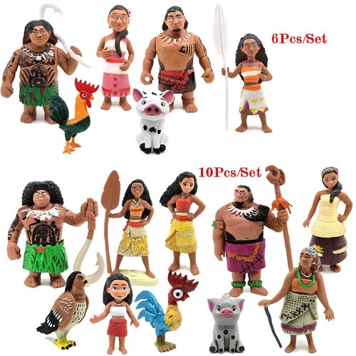 10pcs moana movie figures - moana,