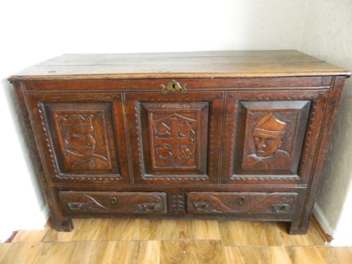 17th century mule chest coffer - 17th,
