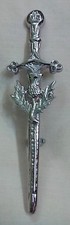 Thistle Kilt Pin Silver Finish 4"/Scottish Kilt Pin Thistle Emblem/Kilt Pins