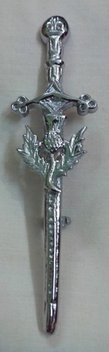 Thistle kilt pin silver - thistle,