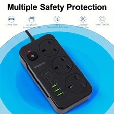 3 Gang 2 Meter Extension Lead