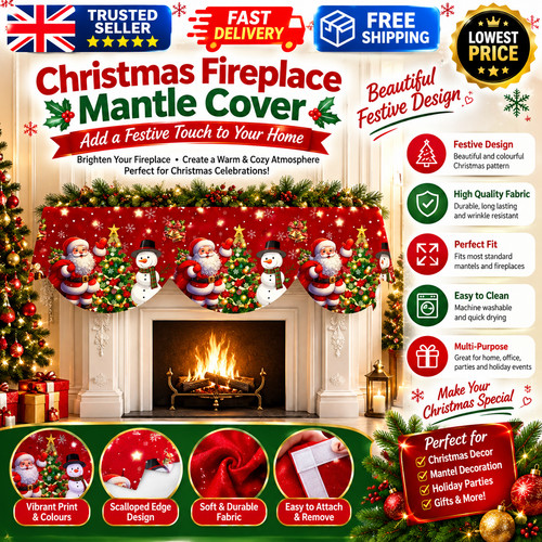 Christmas fireplace mantel - fireplace,