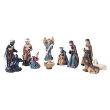 Christ Nativity Statue Scene Set Baby Jesus Manger Figurines Religious Ornaments