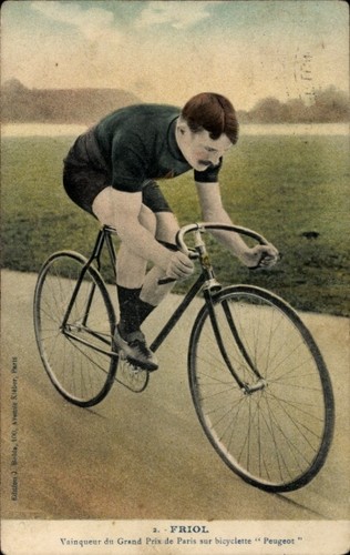 Postcard cyclist friol - postcard, friol,