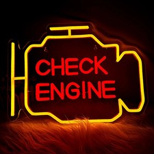 Check Engine Neon Sigh Garage