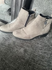BNWT Ladies Grey Suede Ankle Boots From T U Size 7