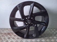VAUXHALL CORSA 17 Inch Alloy 8 V Spokes 4 Stud 7J Black Wheel 0P074