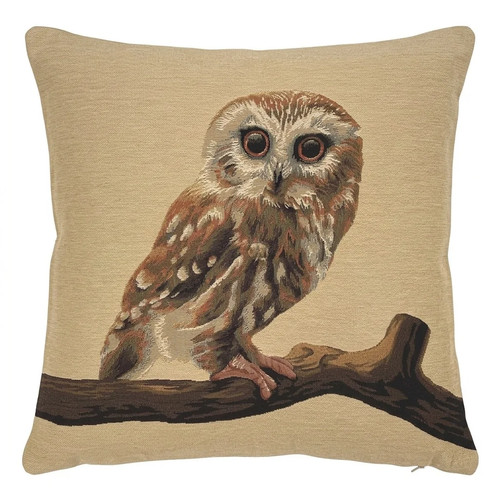 Cushion cover beige tawny owl - cushion,