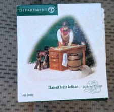 Stained Glass Artisan Dept. 56 Dickens Village Accessory #58802 NIB