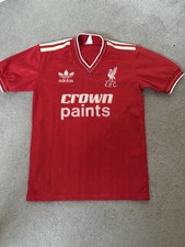 Vintage Retro Liverpool Crown Paints Adidas Top Large Boys