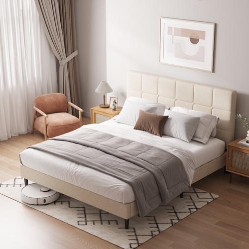 Luxury bed frame - frame, slatted