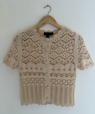 ZARA Cream Lace Knit Cardigan