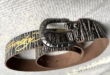 Ed Hardy Women Belt Brown Gold for jeans jacket Black Gold L 95cm 37 '' UK12-14