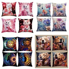 Beautiful 4 pieces set pillow cases sofa cushion covers 18"x18" UK SELLER
