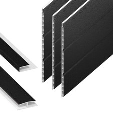 Hollow Soffit Board Black 5m Cladding UPVC Panel Cladding Sheet 300mm W x 5m L