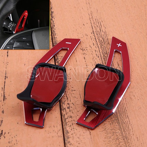 Red aluminum paddle shift - aluminum,