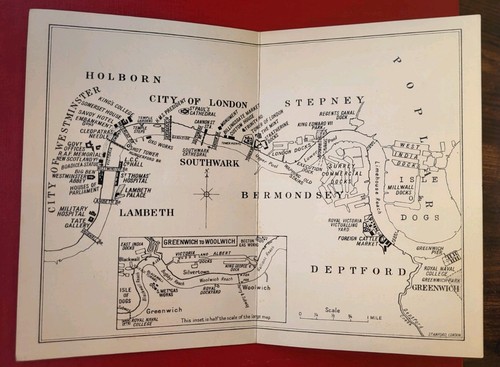 Rare vtg 1930s london map - rare,