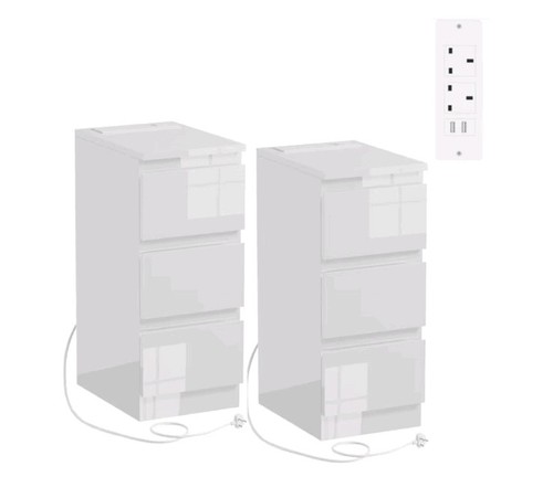 Bedside table drawers - table,