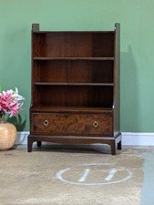 Stag Minstrel Mahogany Waterfall Bookcase Shelves Drawer Bookshelf Mid-century C