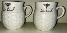 Two Large Bee Kind Ceramic