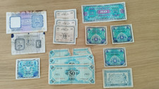 Fourteen WWII European Allied Invasion Banknotes