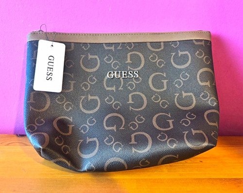 Bnwt guess brown logo print - guess,